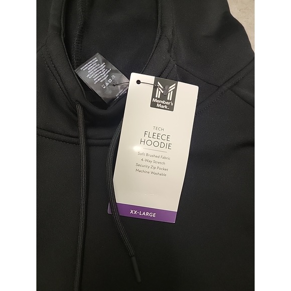 Member's Mark Men's Ultra Soft Tech Fleece Funnel Neck Hoodie XXL - Picture 2 of 2